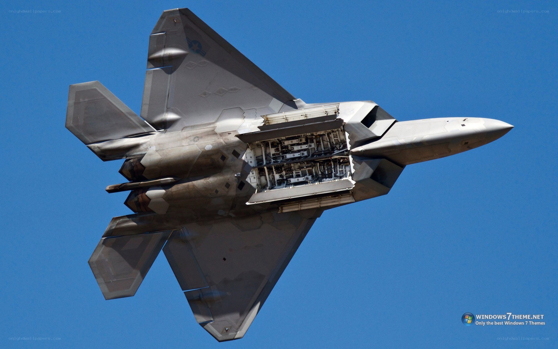 F-22 Raptor with open weapons bay