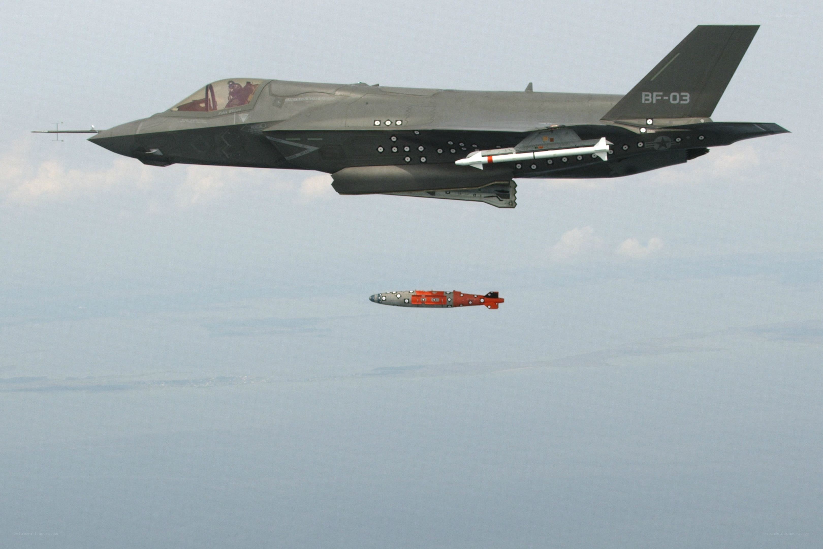 F-35 dropping a bomb