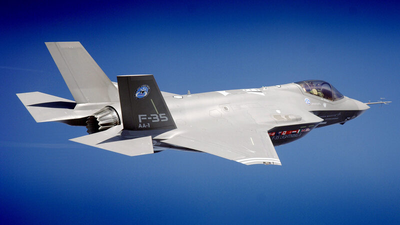 F-35 Fighter Jet — Blue, Calm