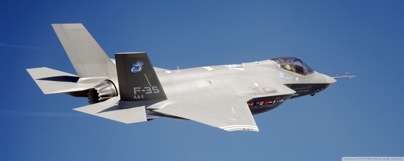 F-35 Fighter Jet — Blue, Clear