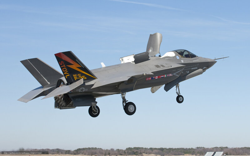 F-35 Fighter Jet — Gray, Calm, Afternoon, Photograph, Aircraft, Landing Gear
