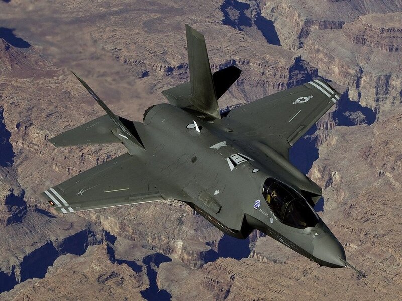 F-35 Fighter Jet — Gray, Dramatic, Afternoon