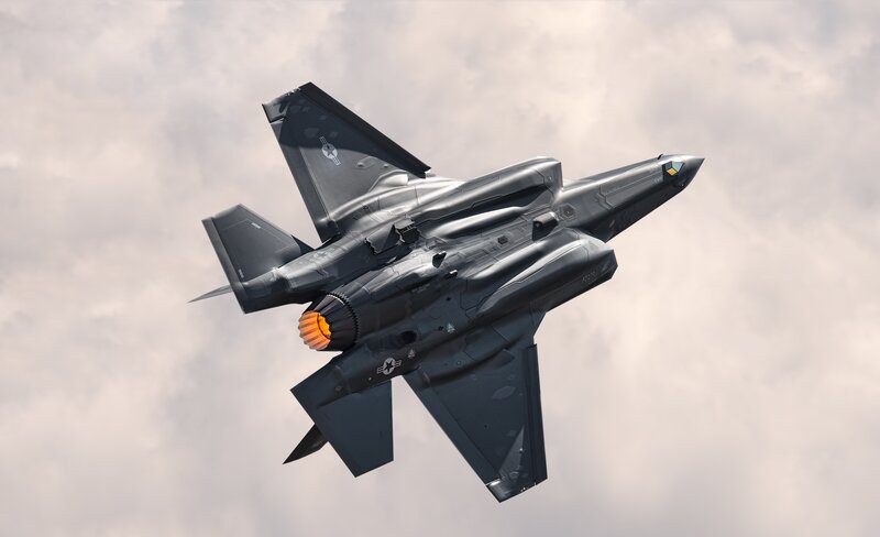 F-35 Fighter Jet — Gray, Dramatic, Digital Art, Jet Engine
