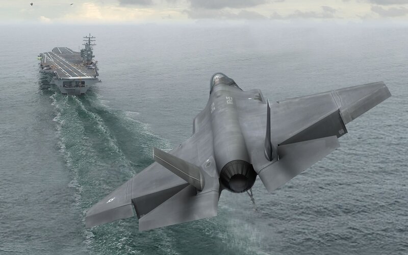 F-35 Fighter Jet — Gray, Dramatic, Digital Art
