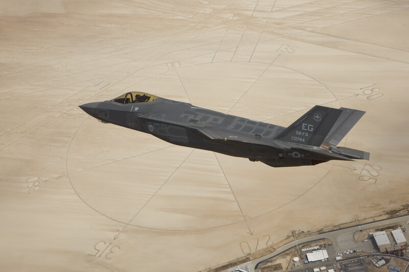 F-35 Fighter Jet — Gray, Neutral, Afternoon, Photograph, Aircraft, Runway