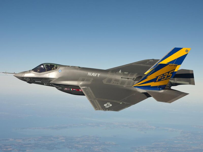 F-35 Fighter Jet — Gray, Serene, Afternoon, Photograph, Aircraft