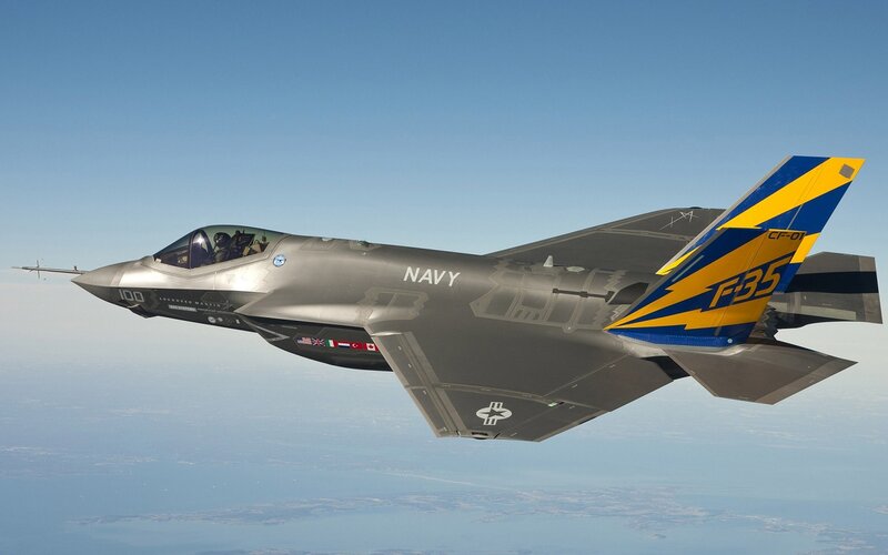 F-35 Fighter Jet — Gray, Serene, Photograph