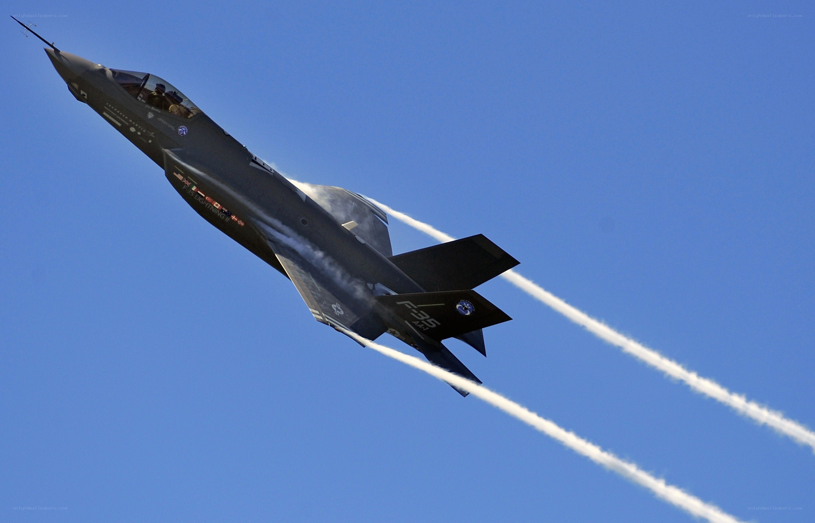 F-35 fighter jet in flight