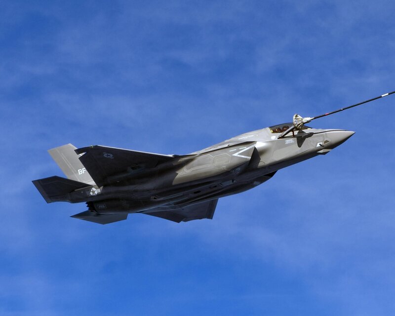 F-35 fighter jet in flight