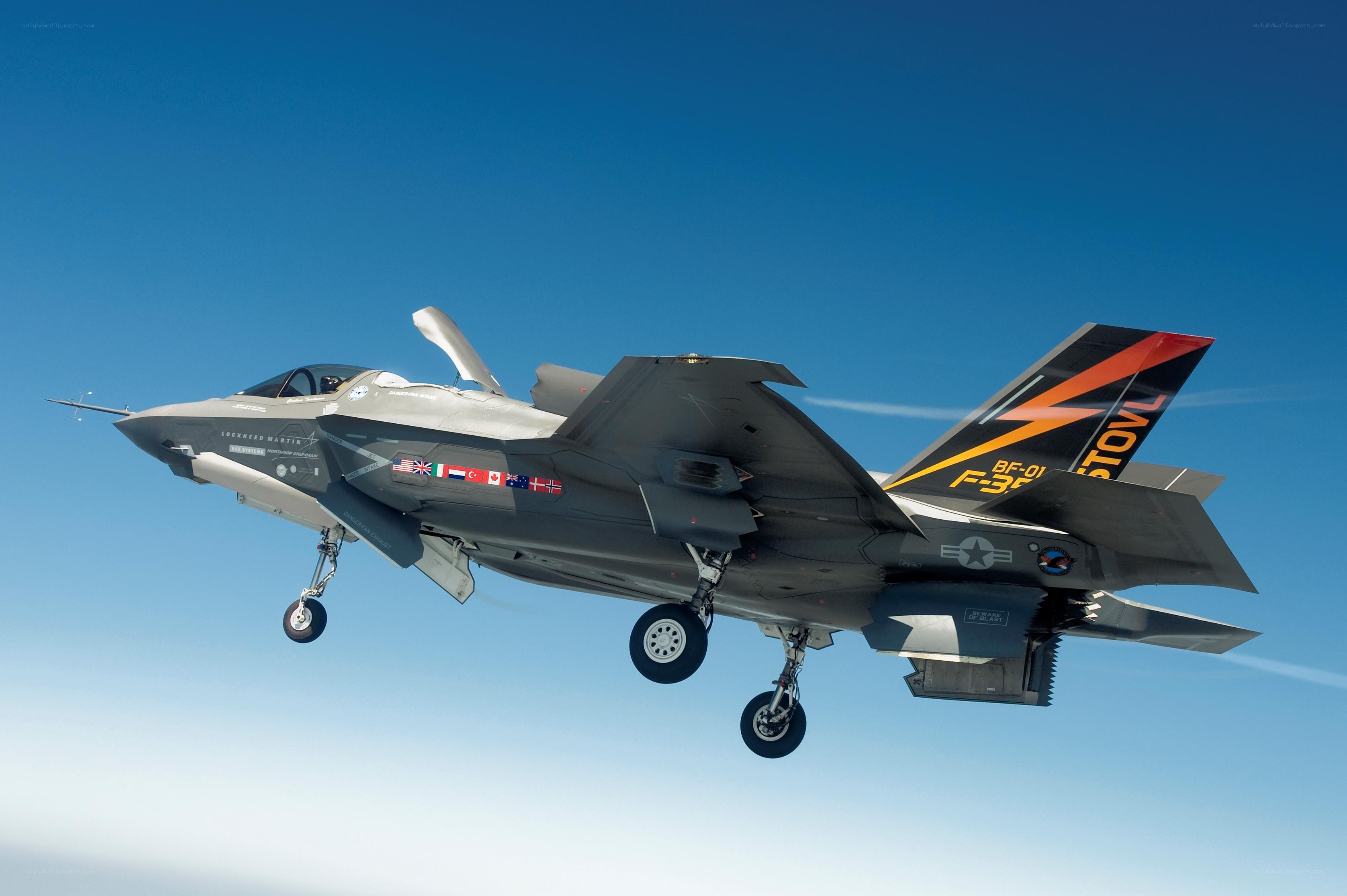 F-35 fighter jet in flight