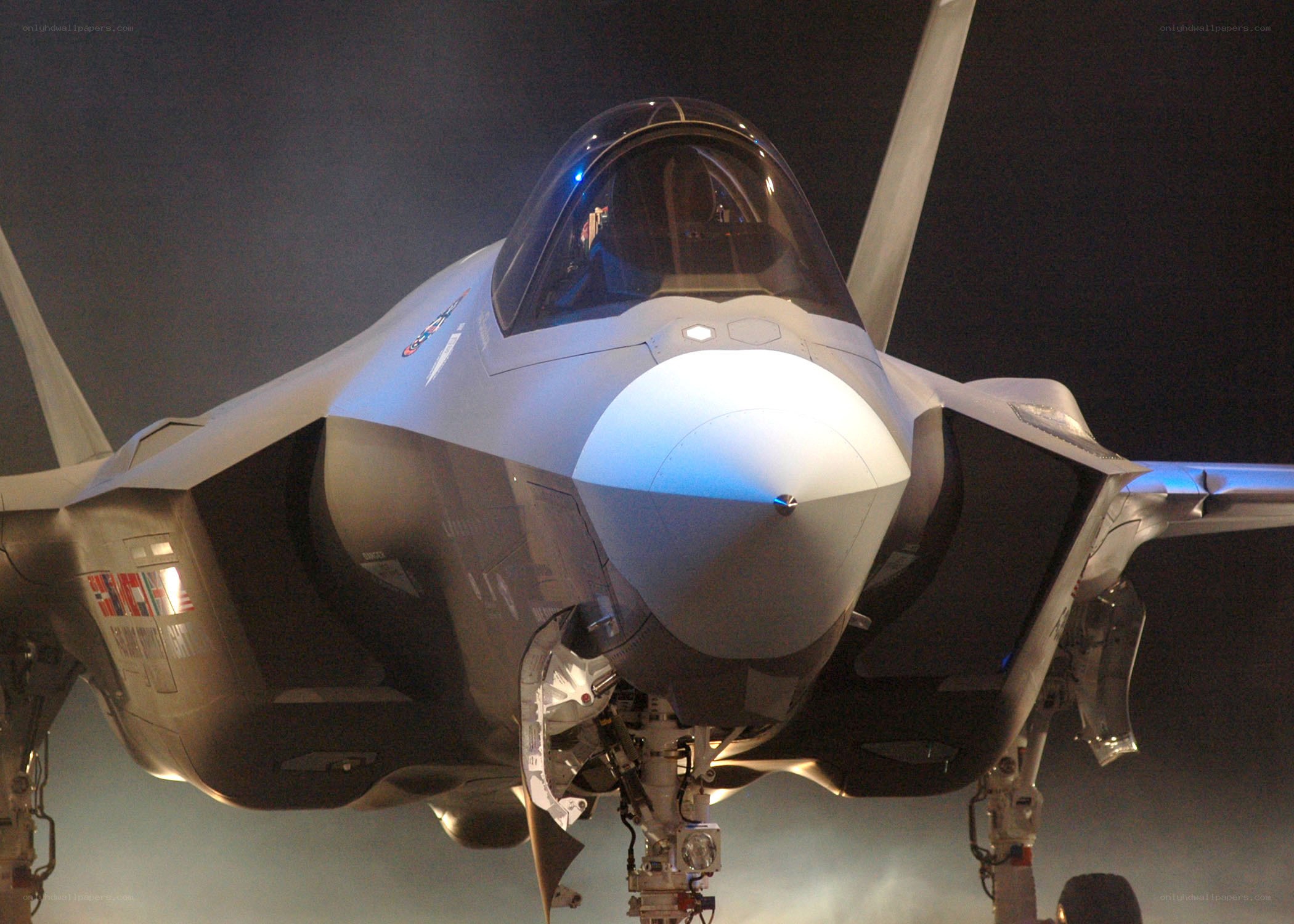 F-35 fighter jet on display