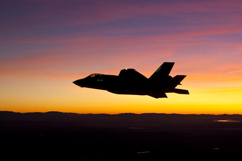 F-35 Fighter Jet — Orange