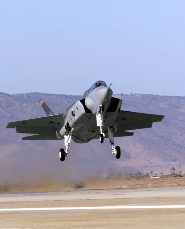 F-35 fighter jet taking off