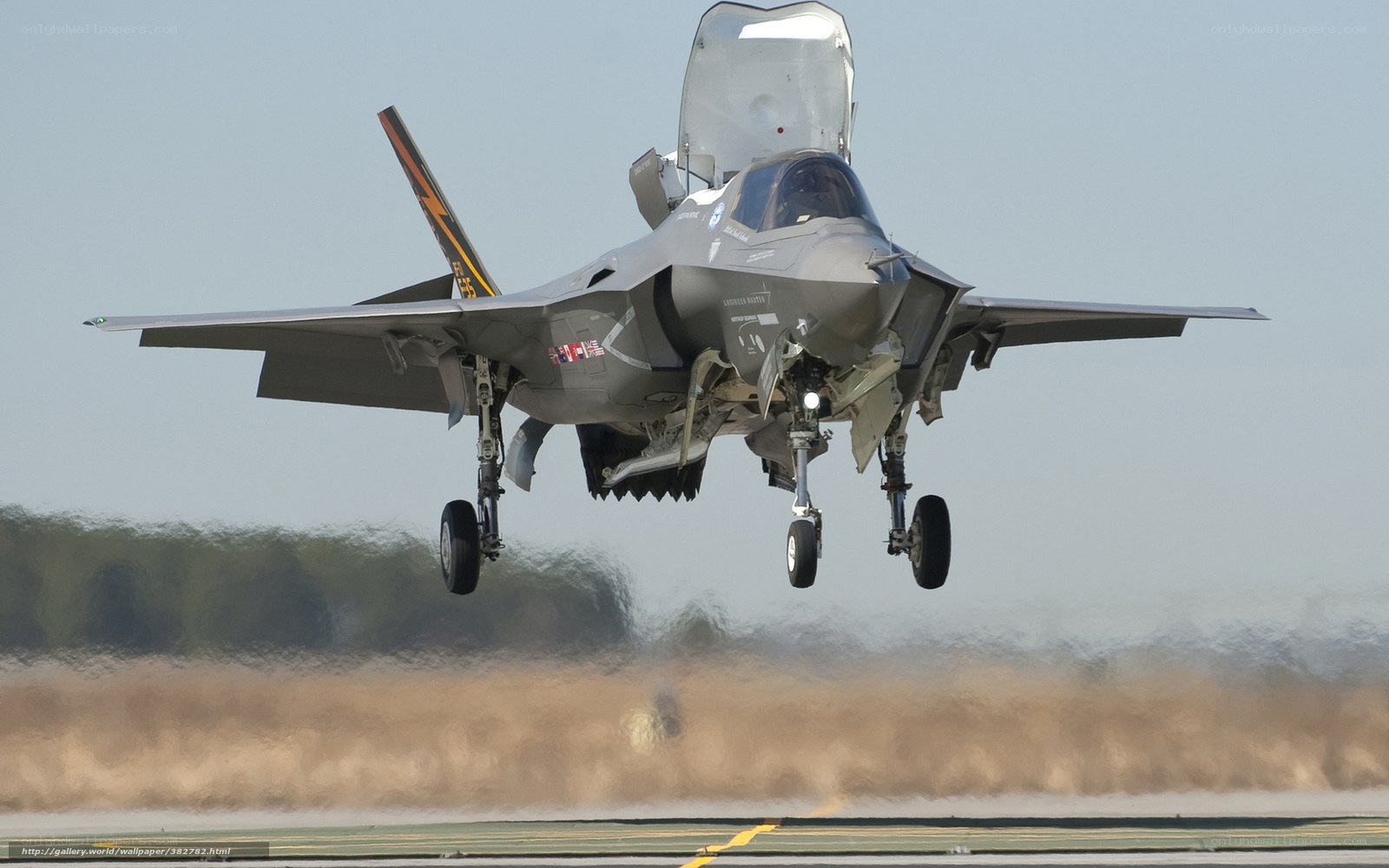 F-35 fighter jet taking off