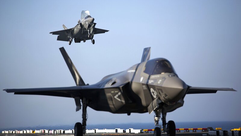 F-35 Fighter Jets — Gray, Dramatic, Afternoon, Photograph