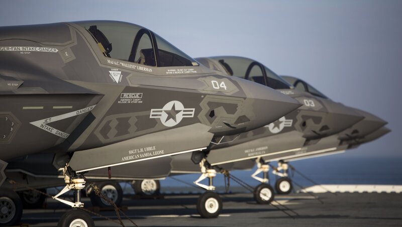 F-35 Fighter Jets — Gray, Dramatic, Afternoon