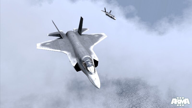 F-35 fighter jets in flight
