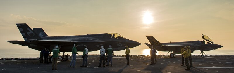 F-35 Fighter Jets on Aircraft Carrier