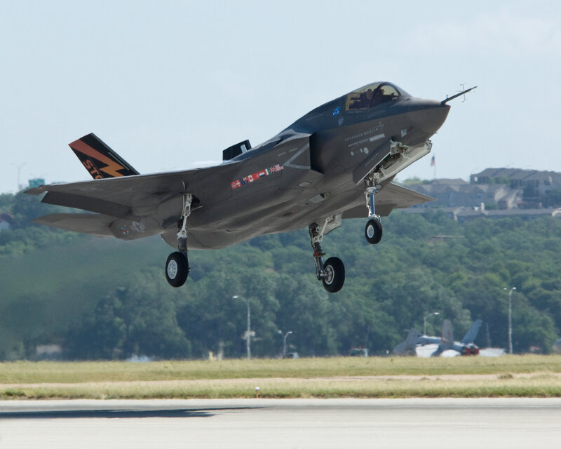 F-35 jet taking off