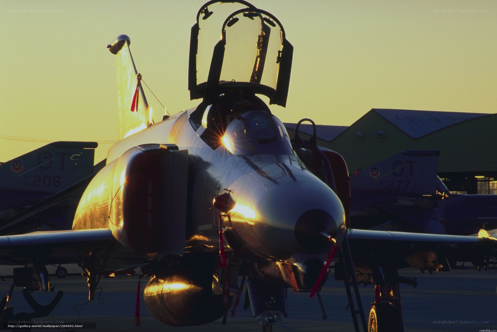 F-4 Phantom II at sunset