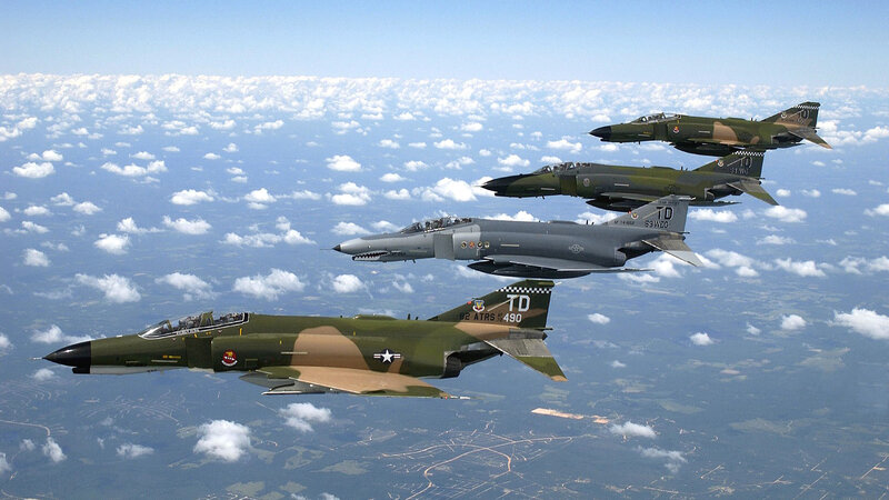 F-4 Phantom II formation flight