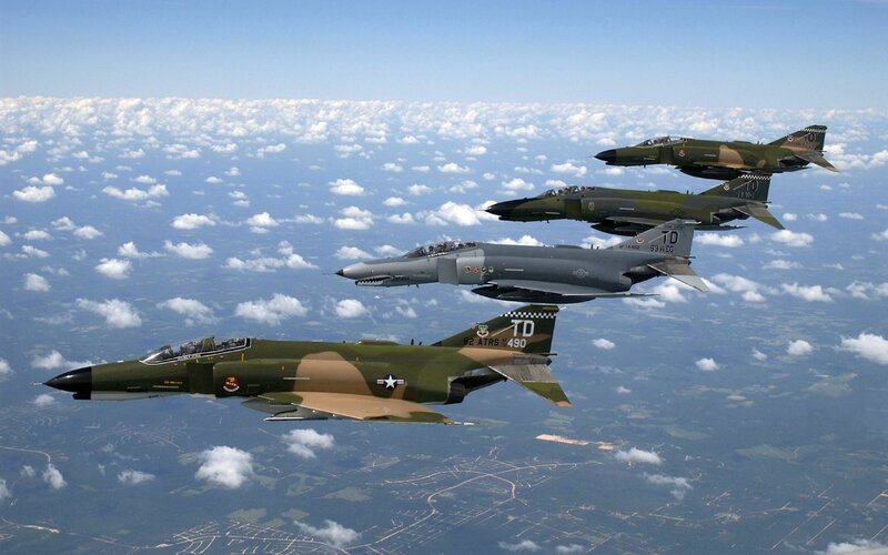 F-4 Phantom II formation flight