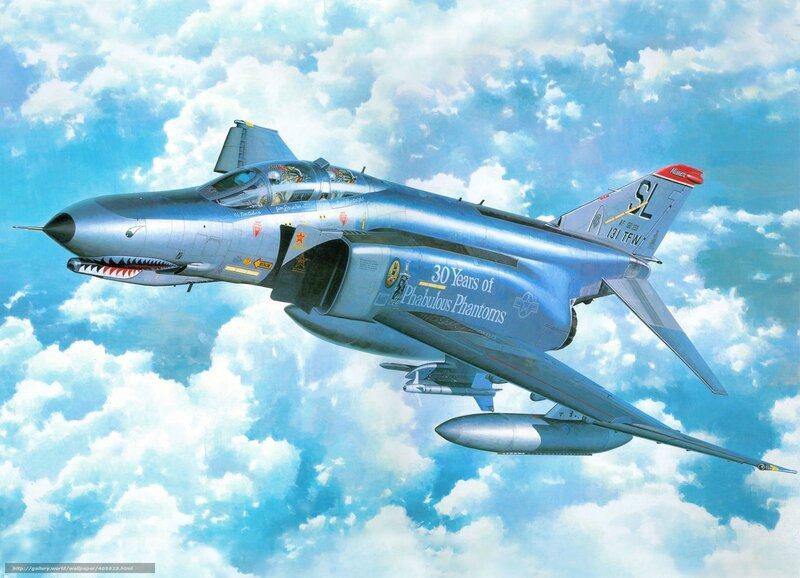 F-4 Phantom in Clouds