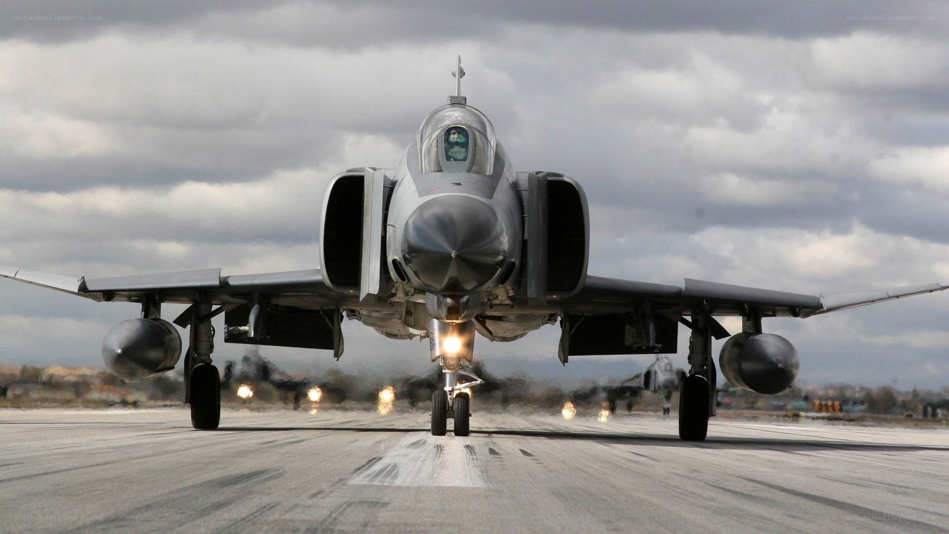 F-4 Phantom jet on runway