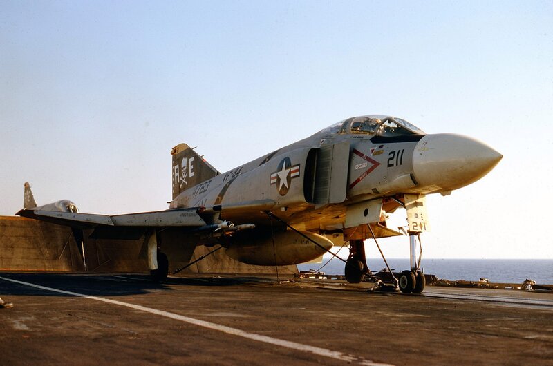F-4 Phantom on aircraft carrier deck