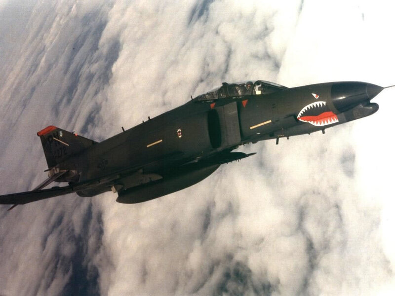 F-4 Phantom with shark mouth