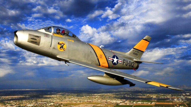 F-86 Sabre in flight