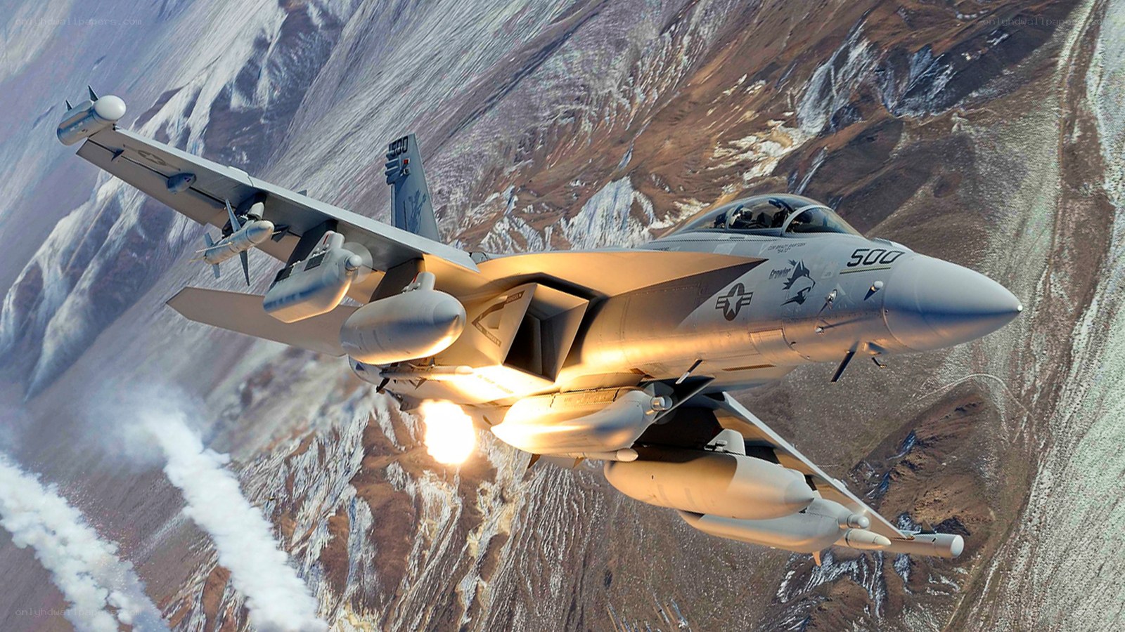 F/A-18 fighter jet in flight