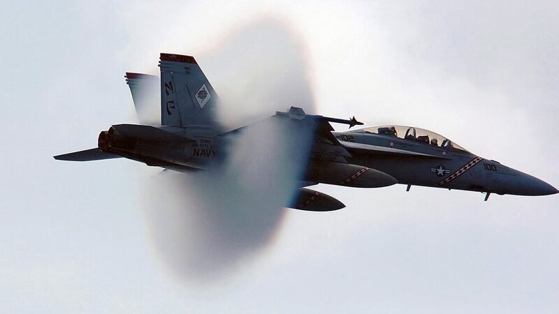 F/A-18 Hornet breaking the sound barrier