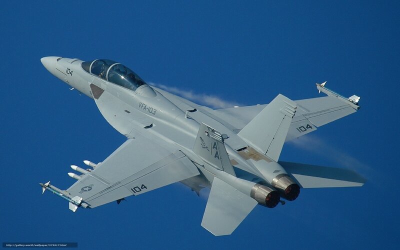 F/A-18 Hornet Fighter Jet — Blue, Dynamic, Afternoon