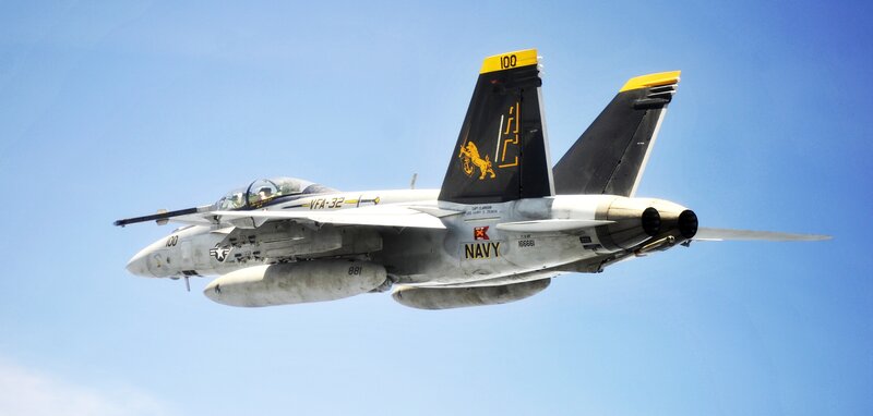 F/A-18 Hornet Fighter Jet — Blue, Dynamic