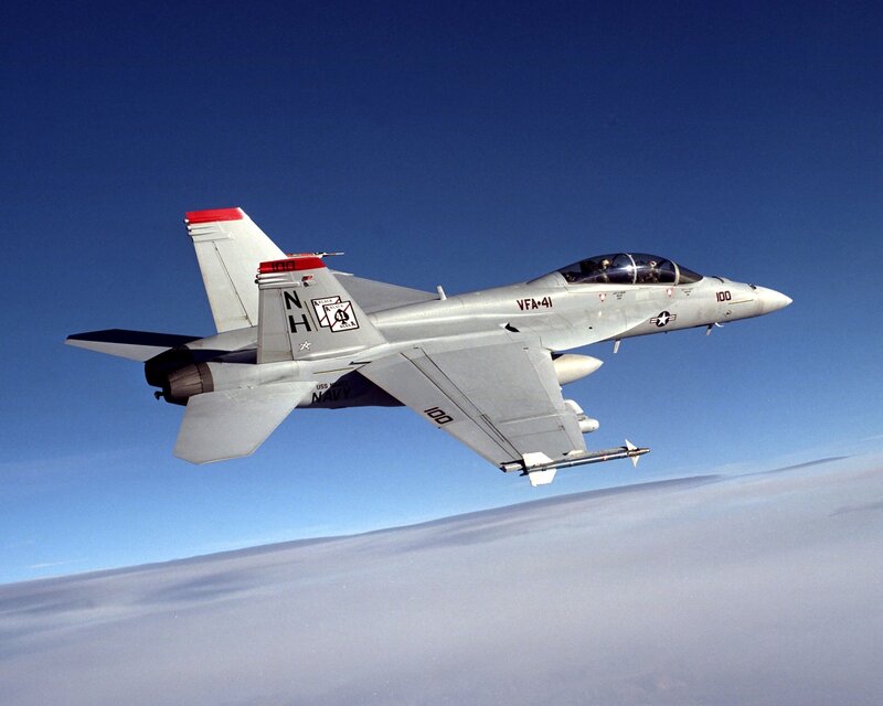 F/A-18 Hornet Fighter Jet — Gray, Dramatic