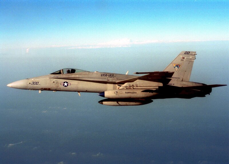 F/A-18 Hornet in flight
