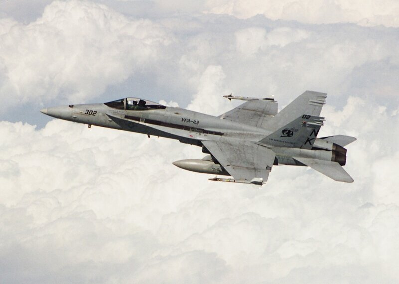 F/A-18 Hornet in flight