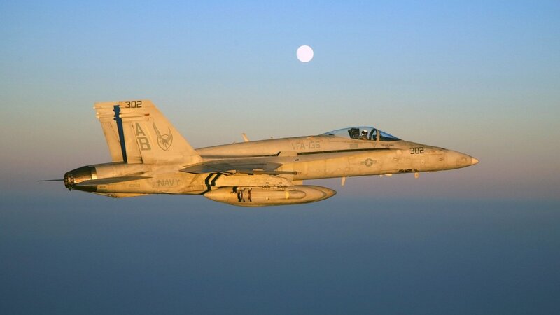 F/A-18 Hornet Jet — Blue