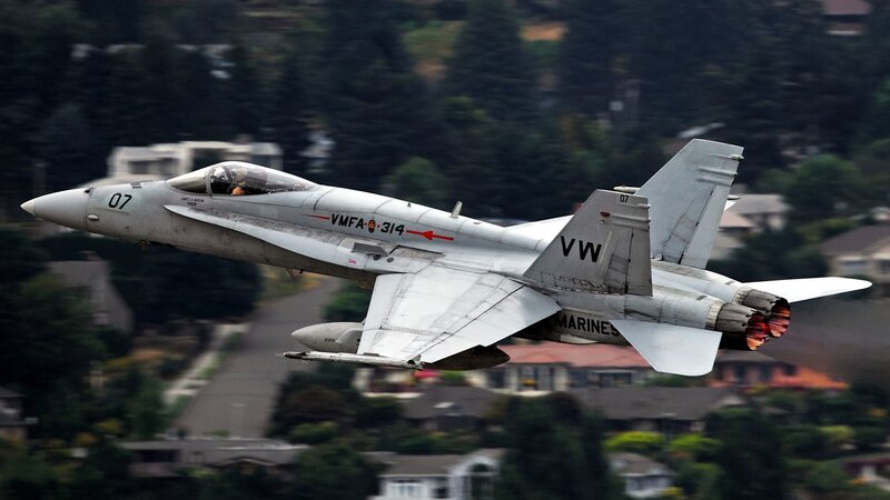 F/A-18 Hornet Jet — Gray, Dynamic