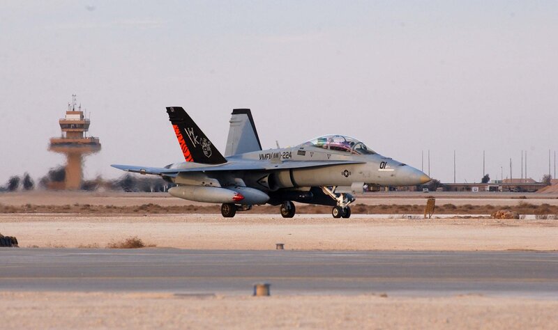 F/A-18 Hornet on runway