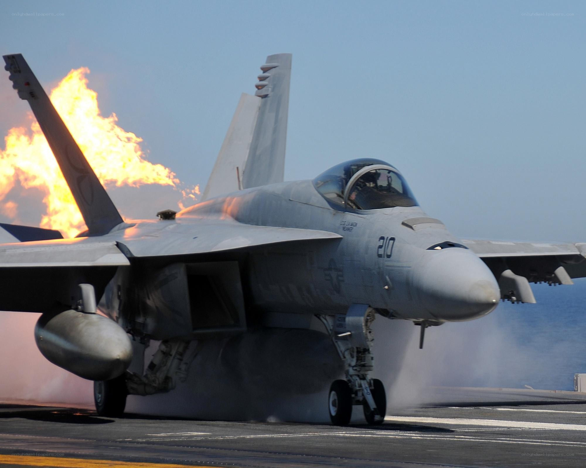 F/A-18 Hornet taking off