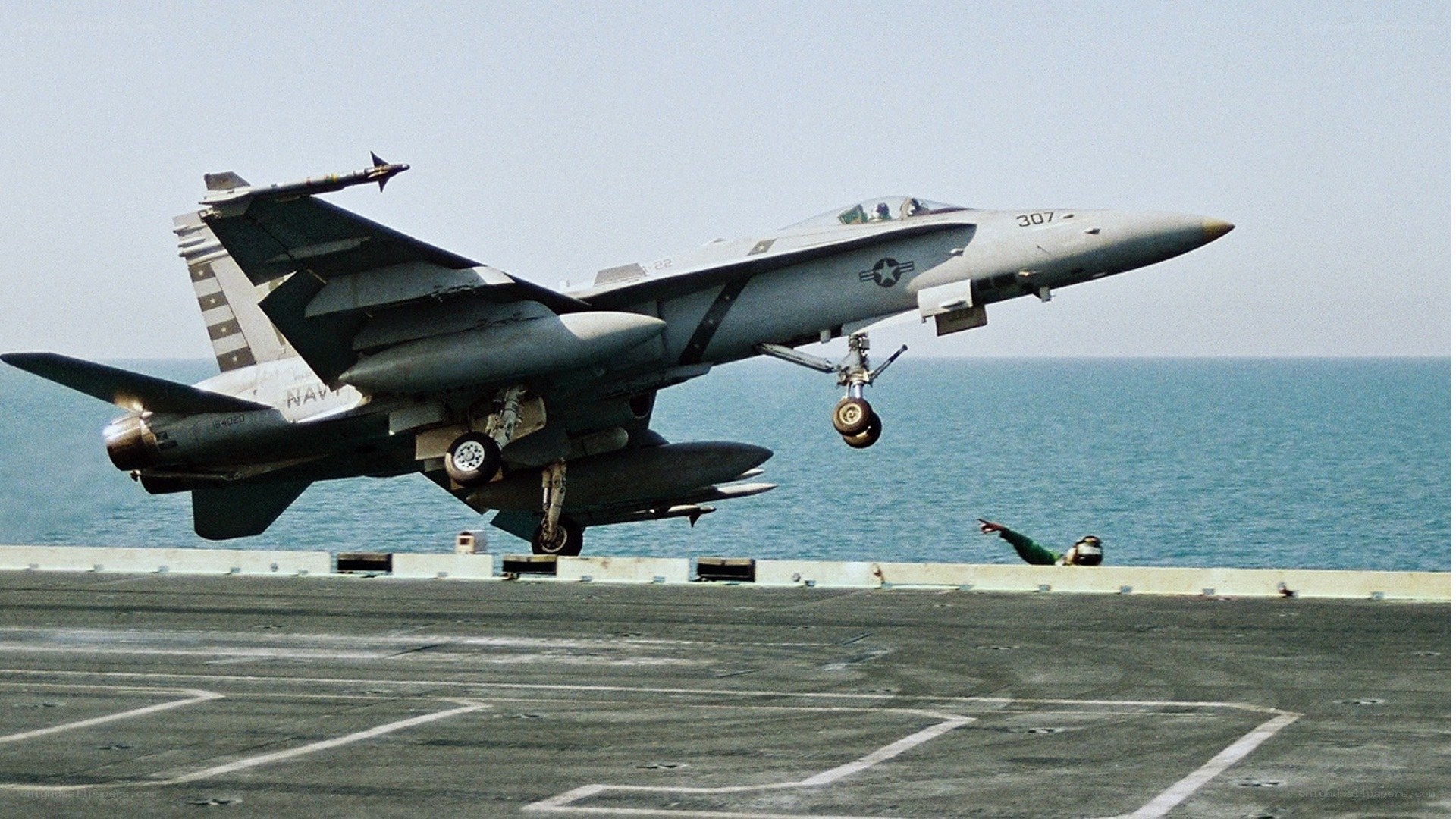 F/A-18 Hornet taking off