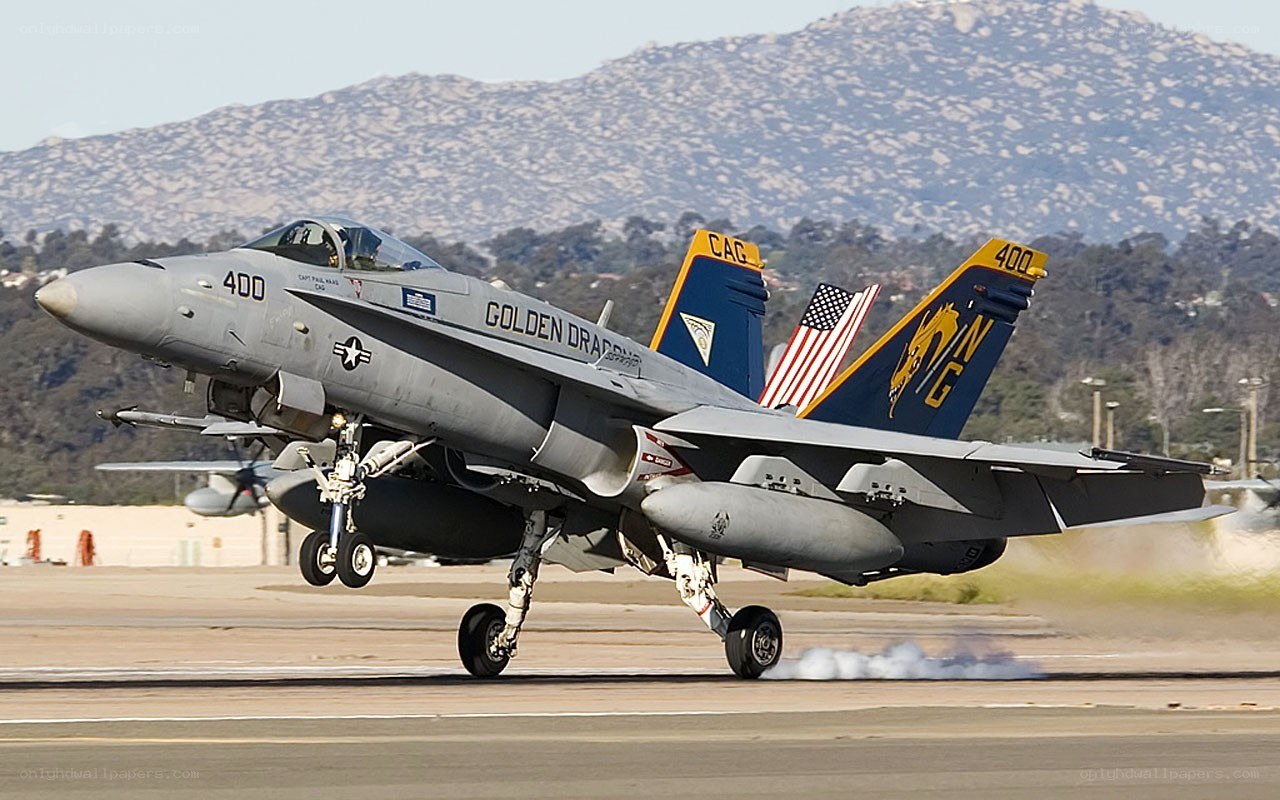 F/A-18 Hornet taking off