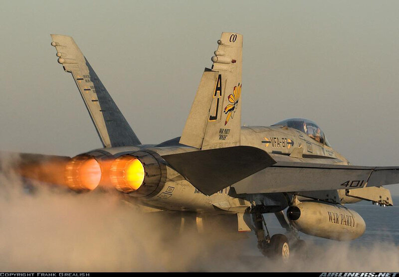 F/A-18 Hornet taking off