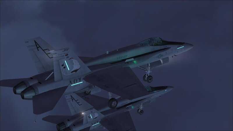 F/A-18 Hornets in formation