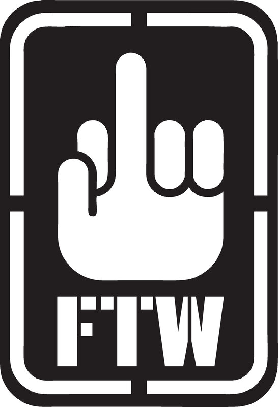 F.T.W. hand gesture logo