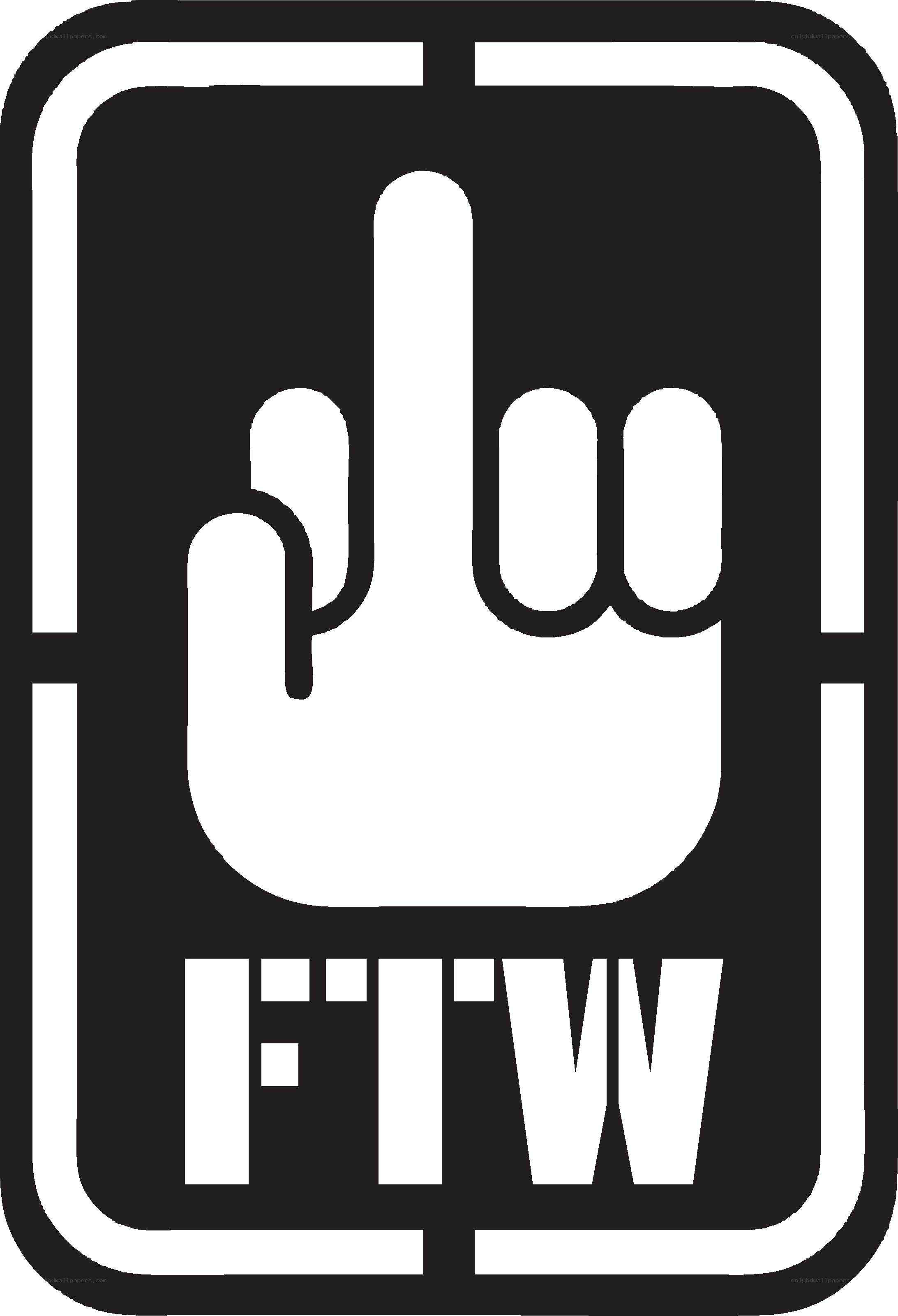 F.T.W. hand gesture logo
