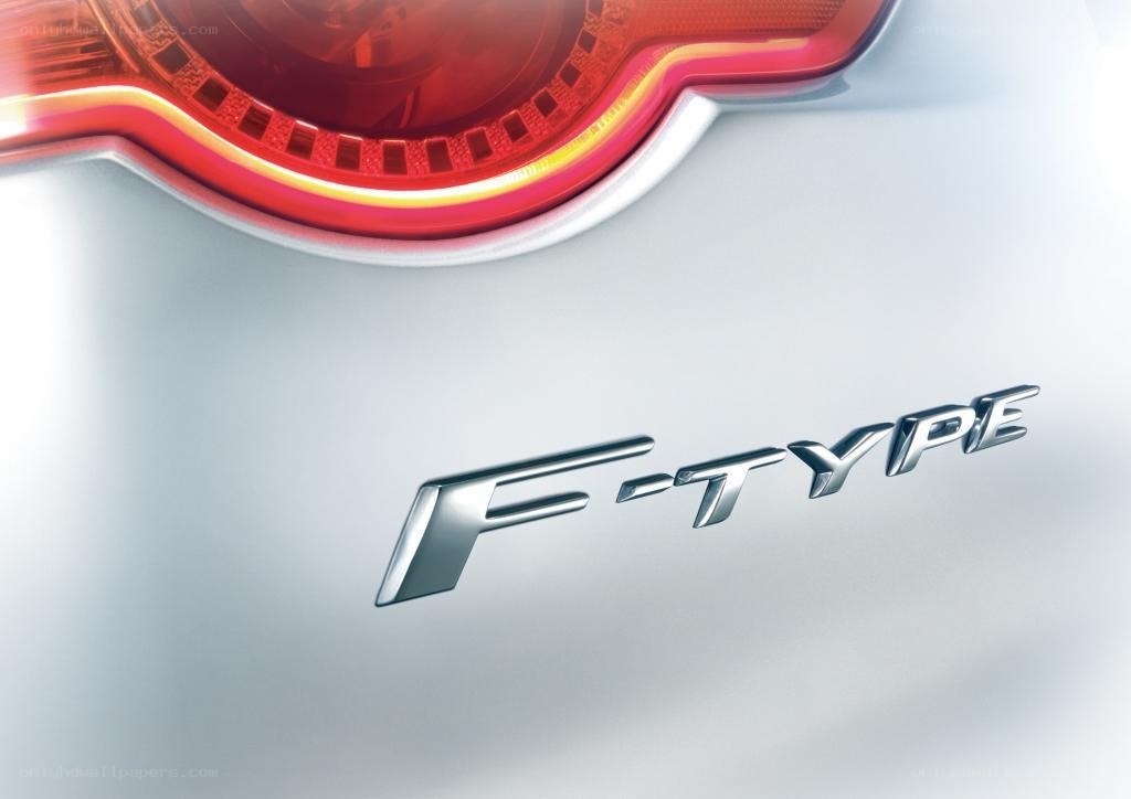 F-Type car badge close-up