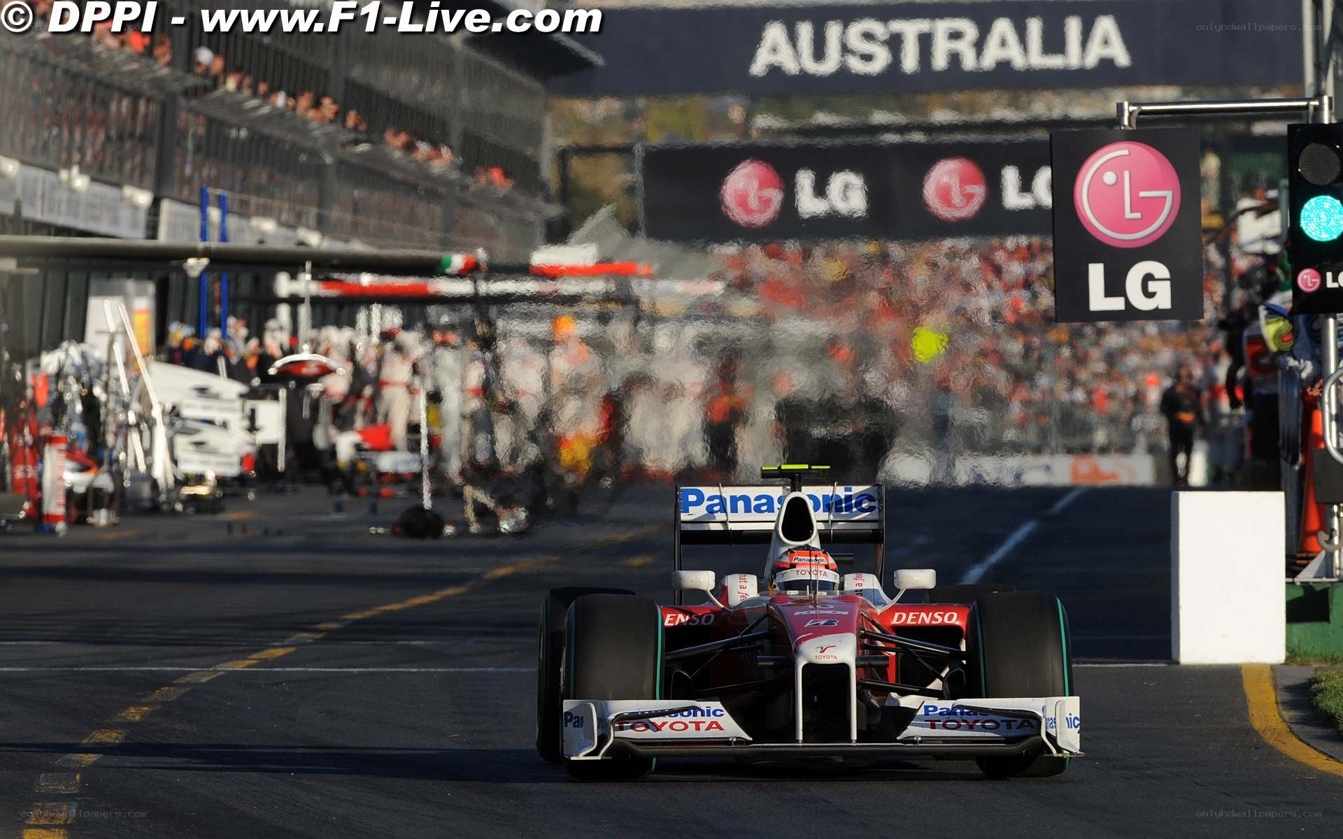 F1 car on track in Australia